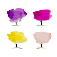 Abstract watercolor trees place for your text N6