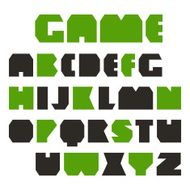 Sans serif geometric plate font