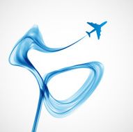 Abstract wave background Airplane concept