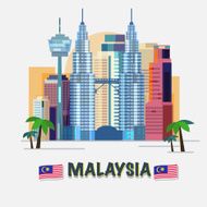 Kuala Lumpur Malaysia - vector illustration N3