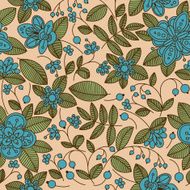 Seamless vintage fabric floral pattern