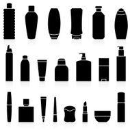 Cosmetics and Make-Up Recipients Silhouettes N2