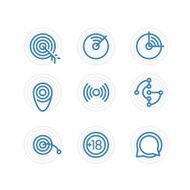 Trendy circle icon set Design elements