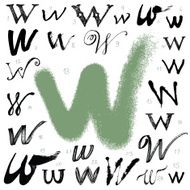 Vector alphabet Letter W