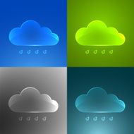 Set of color glass clouds