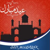 Eid-Ul-Fitr Vector Illustration Greeting Card N15