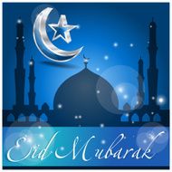 Eid-Ul-Fitr Vector Illustration Greeting Card N20