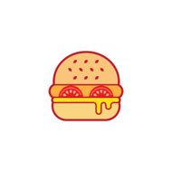 Hamburger Colorful Icon