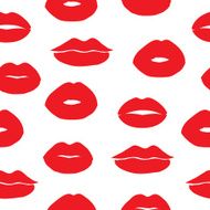 Seamless vector background with female lips N5