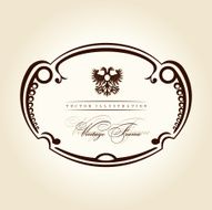 vintage retro frame ornament