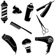 Hairdressing and Barber Shop Icons