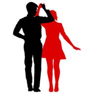 Black silhouettes Dancing N6