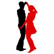 Black silhouettes Dancing N7