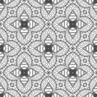 Vector Seamless Monochrome Abstract Pattern N46