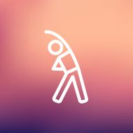 Man do strretching thin line icon N2