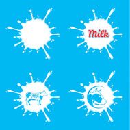 Vector Milk Splashes N2