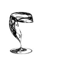 Stylized Wineglass For Fault N10