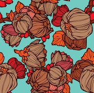 Seamless Pattern with floral ornament N190