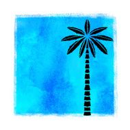 Watercolor summer beach print N4