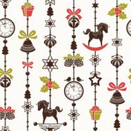 Vertical seamless Christmas pattern