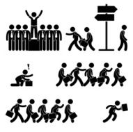 Standing Out of the Crowd Pictogram