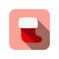 Christmas shoes flat icon
