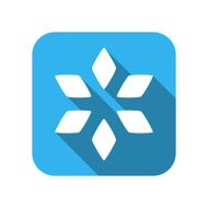 Christmas snowflake flat icon N2