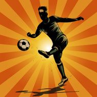 abstract soccer half volley