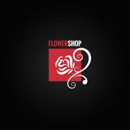 flower rose shop concept design background