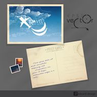 Old Postcard Design Template N13
