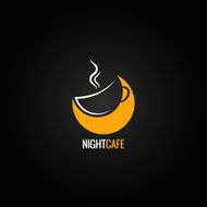 coffee cup moon concept background N2