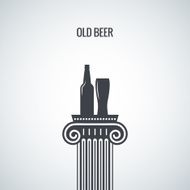 beer bottle glass classic design background