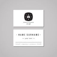 Photo studio business card design concept Logo-badge with photo camera N3