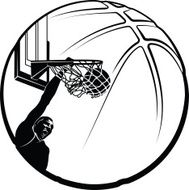 Basketball Dunk Silhouette N2