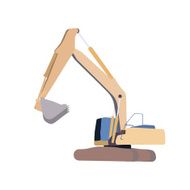 Working Excavator Isolated N9