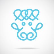 Blue Sheep Vector Icon