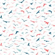 Seamless seagulls pattern