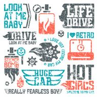 Car and military masculine badges N2