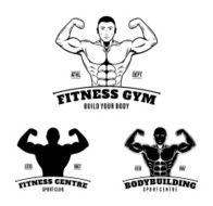 Bodybuilding and Fitness Gym Labels Emblems N2