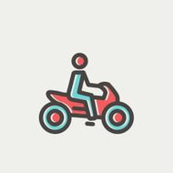 Motorbike thin line icon N4