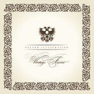 vector vintage ornament imperial frame