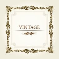 Vector vintage Square frame retro decor