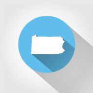 Map state of Pennsylvania
