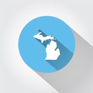 Map state of Michigan