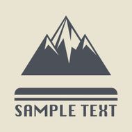 Mountain icon or sign