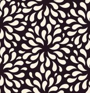 Vector seamless pattern Flower vintage backgrounds drops foliag