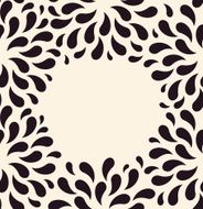 Vector seamless pattern Floral vintage background drops blank f