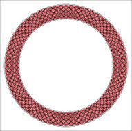 Abstract round medieval geometric pattern N2