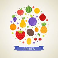 Set of vector fruits symbols