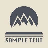Mountain icon or sign N2